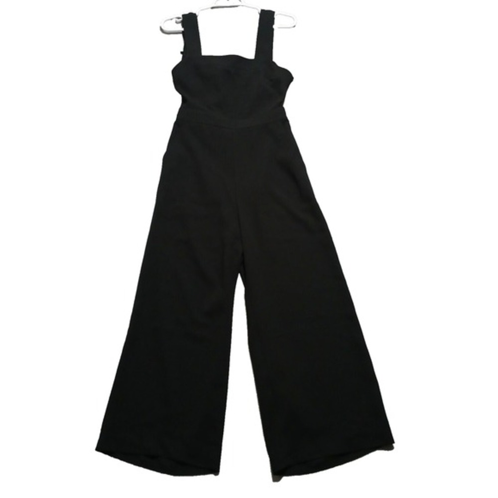 Madewell‎ Womens Black Size 0 Cap Sleeve Crop Wide Leg Jumpsuit